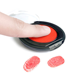 Myboree Quick Drying Ink Thumbprint Pad Fingerprint Pad for Identification Notarization (red)