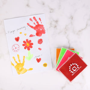 Myboree Craft Washable Square Large Ink Pads Stamps for Kids DIY Projects Scrapbooking Stamping 4 Colors Set