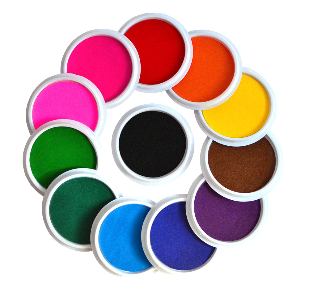 12 colors Vintage ink pad retro big size ink pads for rubber