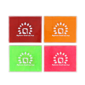 Myboree Craft Washable Square Large Ink Pads Stamps for Kids DIY Projects Scrapbooking Stamping 4 Colors Set